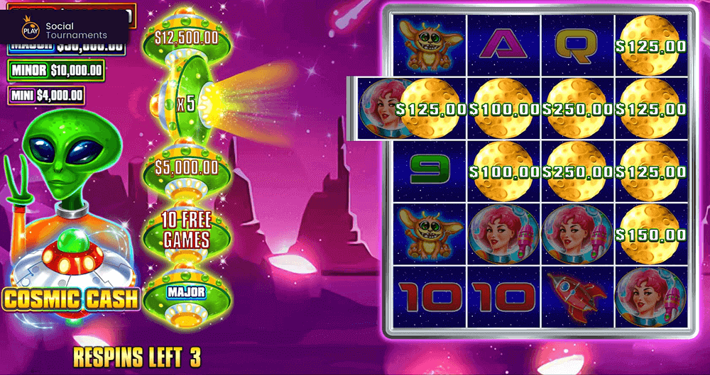 Gameplay de Cosmic Cash Gameplay de Cosmic Cash